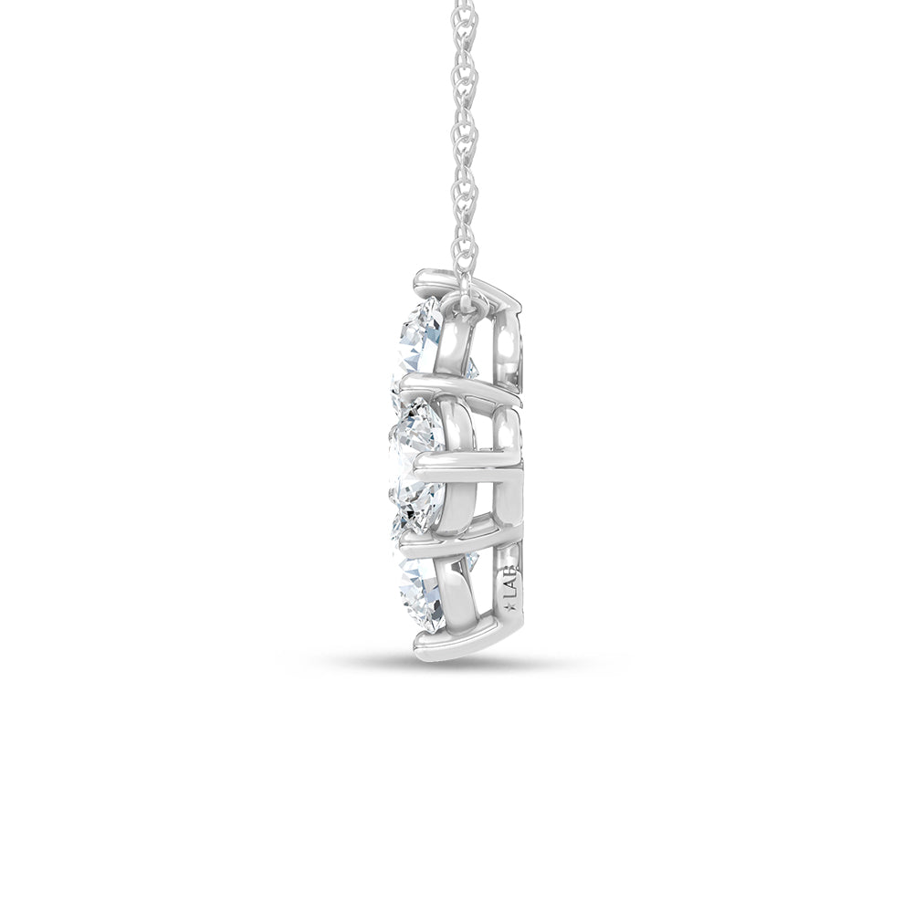 14K White Gold Lab Grown Diamond 1 5/8 Ct.Tw. Fashion Necklace