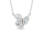 14K White Gold Lab Grown Diamond  1/3 Ct.Tw. Fashion Necklace