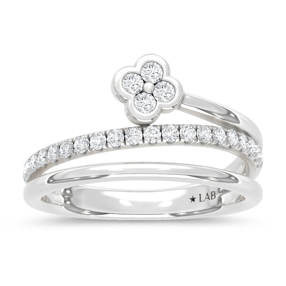 14K White Gold Lab Grown Diamond  7/8 Ct.Tw. Fashion Ring