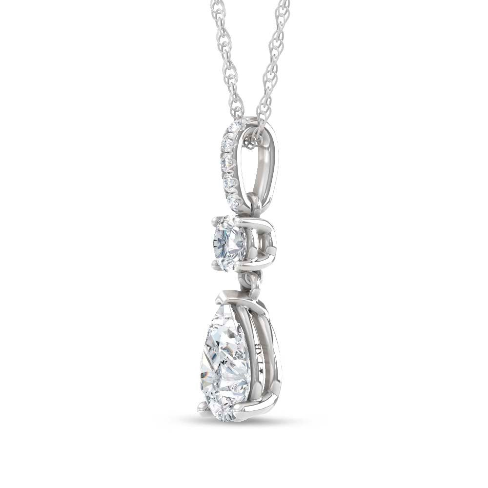14K White Gold Lab Grown Diamond 1 1/3 Ct.Tw. Fashion Pendant