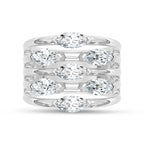 14K White Gold Lab Grown Diamond 2 1/3 Ct.Tw.Fashion Ring