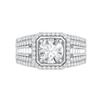 14K White Gold Lab Grown Diamond 3 Ct.Tw. Mens Ring