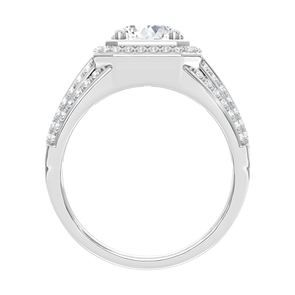 14K White Gold Lab Grown Diamond 3 Ct.Tw. Mens Ring