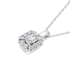 10K White Gold Lab Grown Diamond 1/4 Ct.Tw. Radiant Pendant
