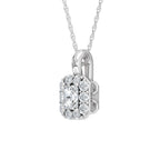 10K White Gold Lab Grown Diamond 1/4 Ct.Tw. Radiant Pendant