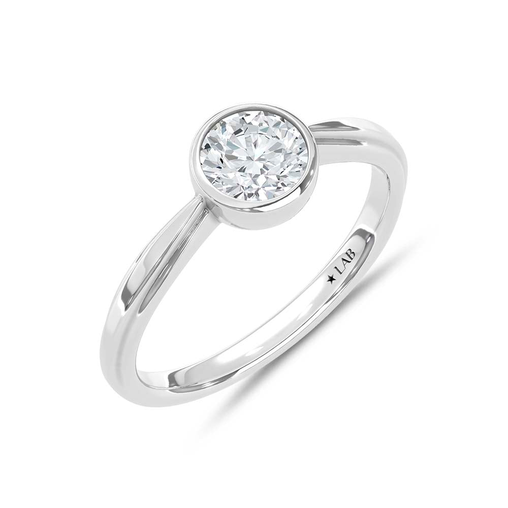 14K White Gold Lab Grown Diamond 3/4 Ct.Tw. Promise Ring
