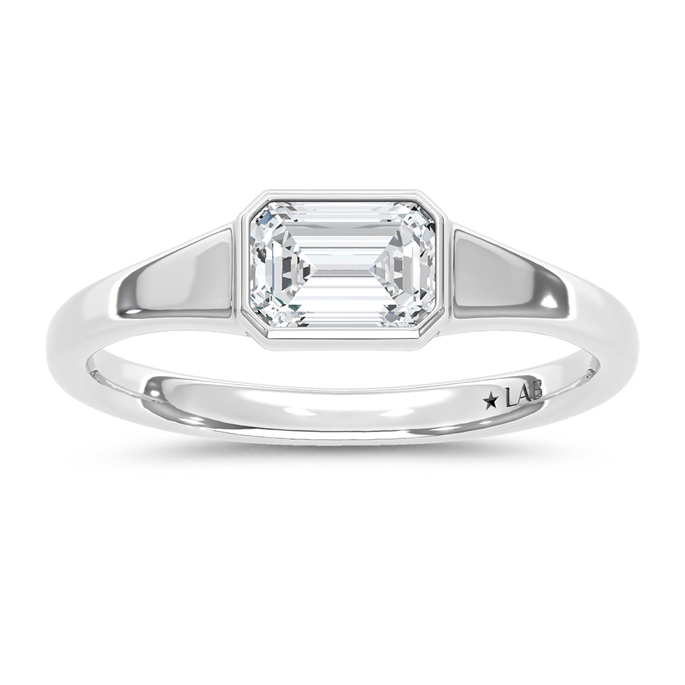 10K White Gold Lab Grown Diamond 3/4 Ct.Tw. Promise Ring