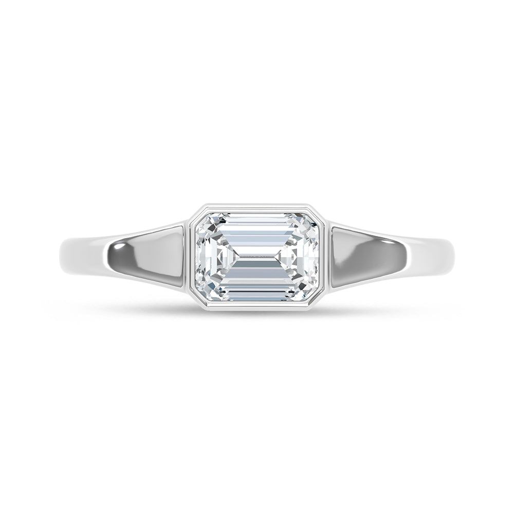 10K White Gold Lab Grown Diamond 3/4 Ct.Tw. Promise Ring