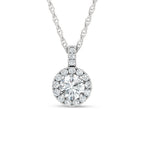 14K White Gold Lab Grown Diamond 3/4 Ct.Tw. Fashion Pendant