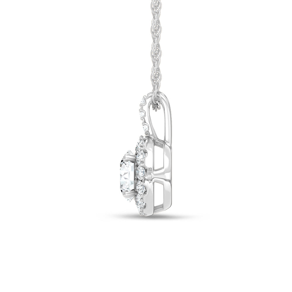 14K White Gold Lab Grown Diamond 3/4 Ct.Tw. Fashion Pendant