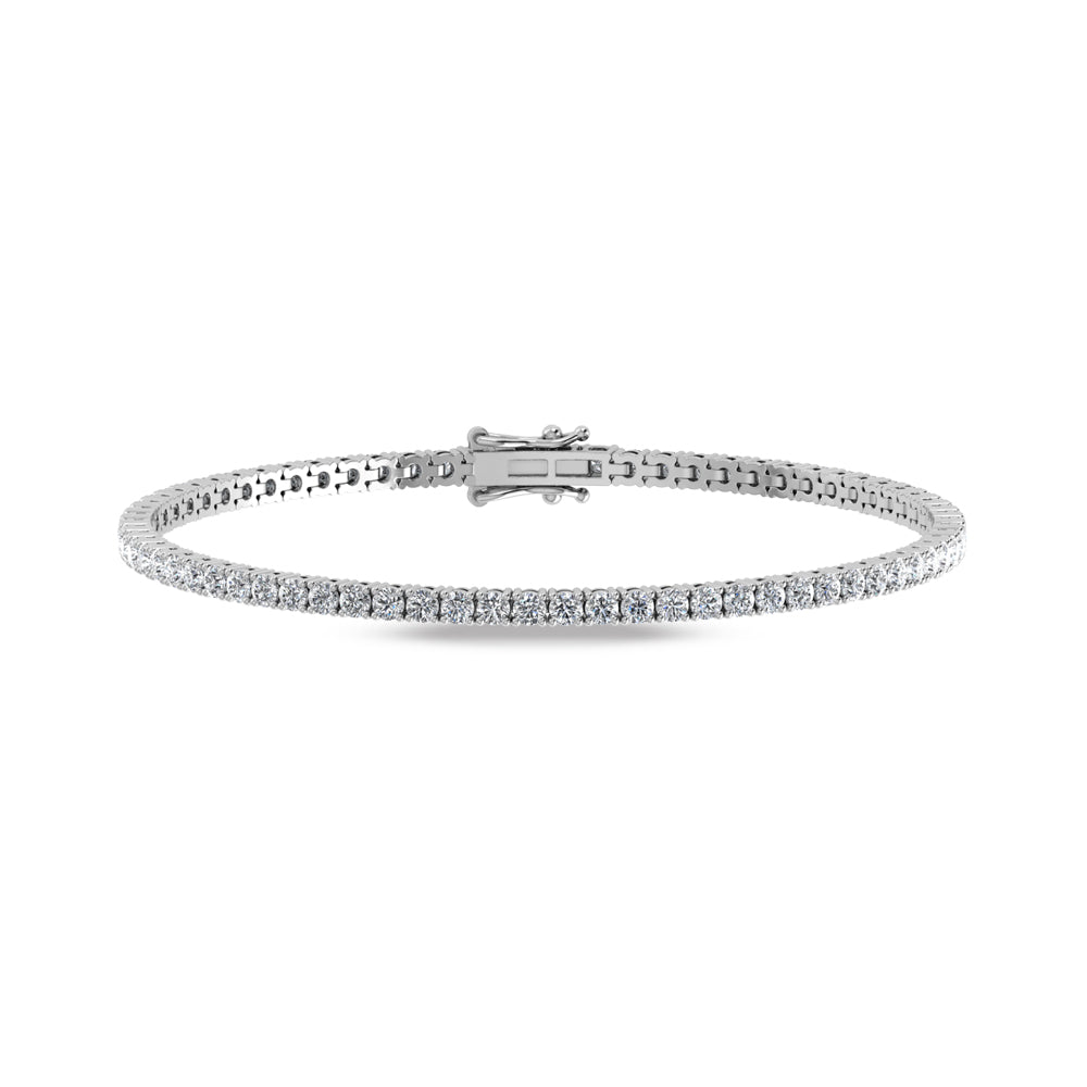 14K White Gold Lab Grown Diamond 7Ct.Tw. Tennis Bracelet (7 Inches)