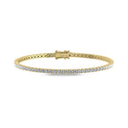 14K Yellow Gold Lab Grown Diamond 5Ct.Tw. Tennis Bracelet (7 Inches)