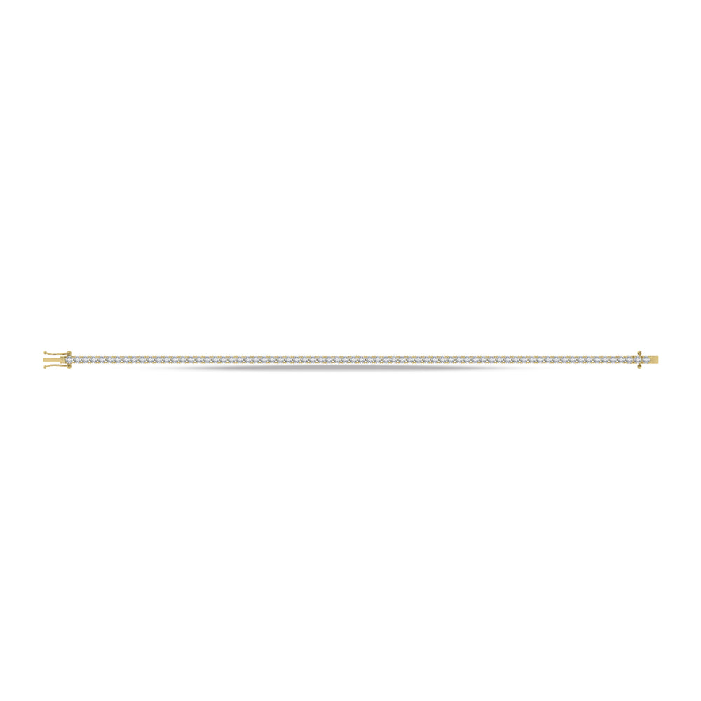 14K Yellow Gold Lab Grown Diamond 4Ct.Tw. Tennis Bracelet (7 Inches)