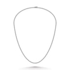 Sterling Silver Lab Grown Diamond 6 7/8 Ct.Tw. 4 Prong Illusion Necklace 24 Inch (15 CT Look)