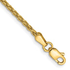 14k 1.75mm Parisian Wheat Chain Anklet