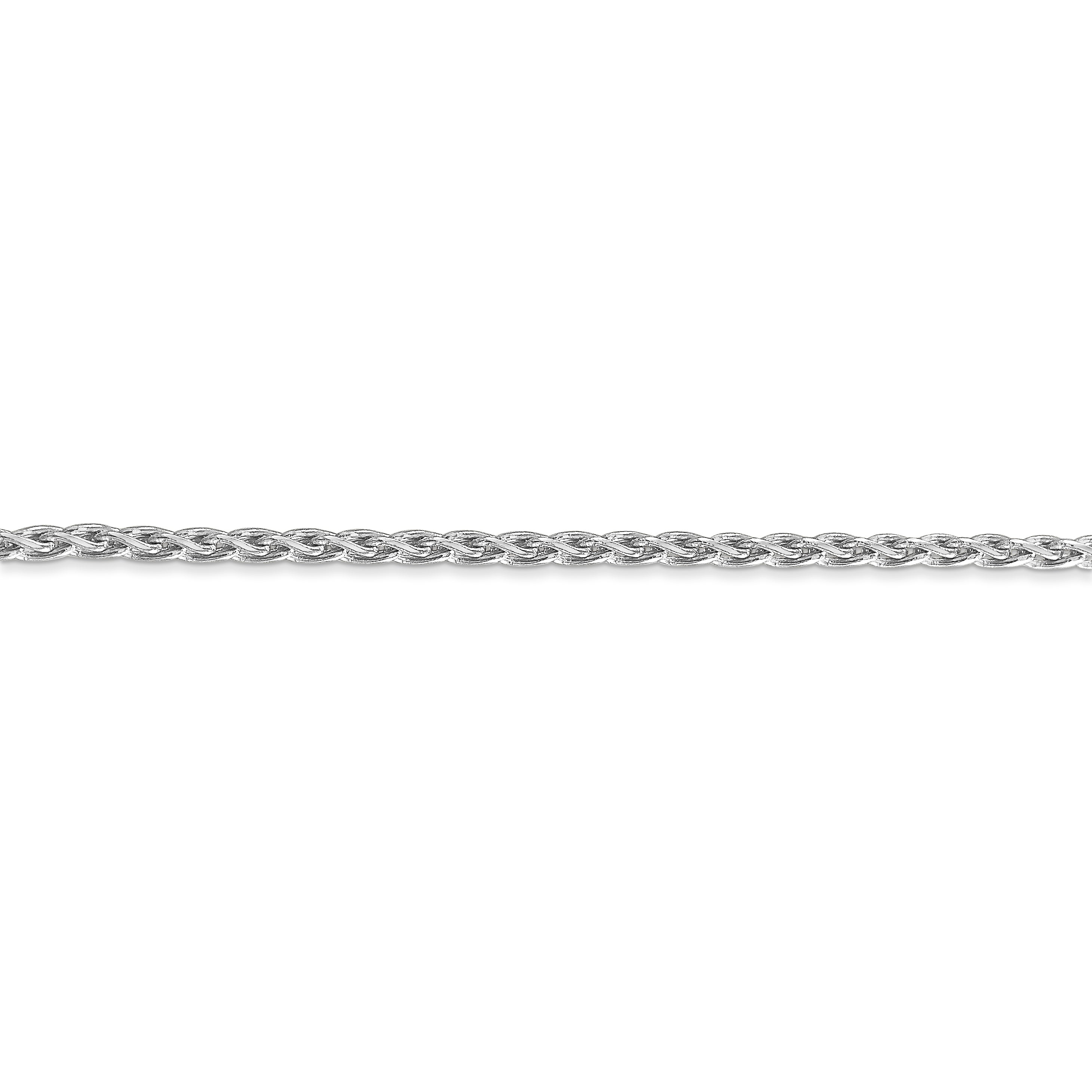 14k WG 2.25mm Parisian Wheat Chain