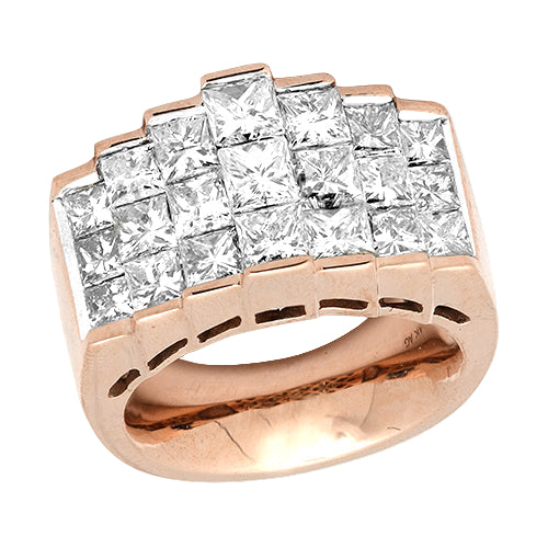 14KR 4.15CTW DIAMOND PYRAMID RING
