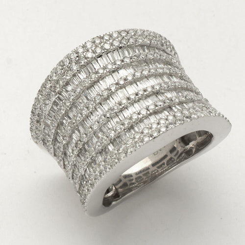 14KW 2.60CTW DESIGNER BAGUETTE & ROUND DIAMOND