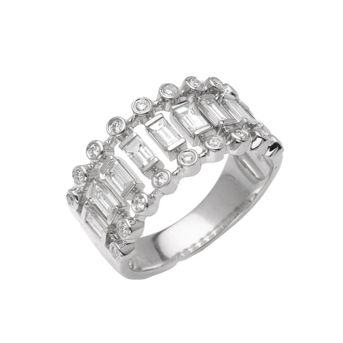 14KW 0.96CTW BAGUETTE LADIES DIAMOND RING
