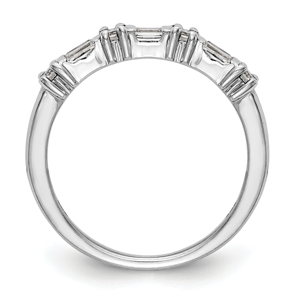 14K White Gold Diamond Band