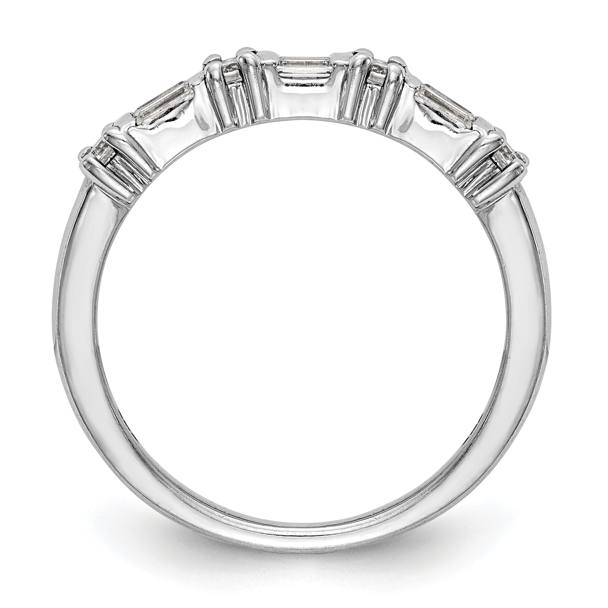 14K White Gold Diamond Band