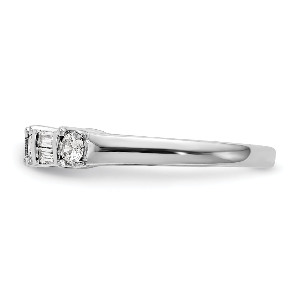 14K White Gold Diamond Band