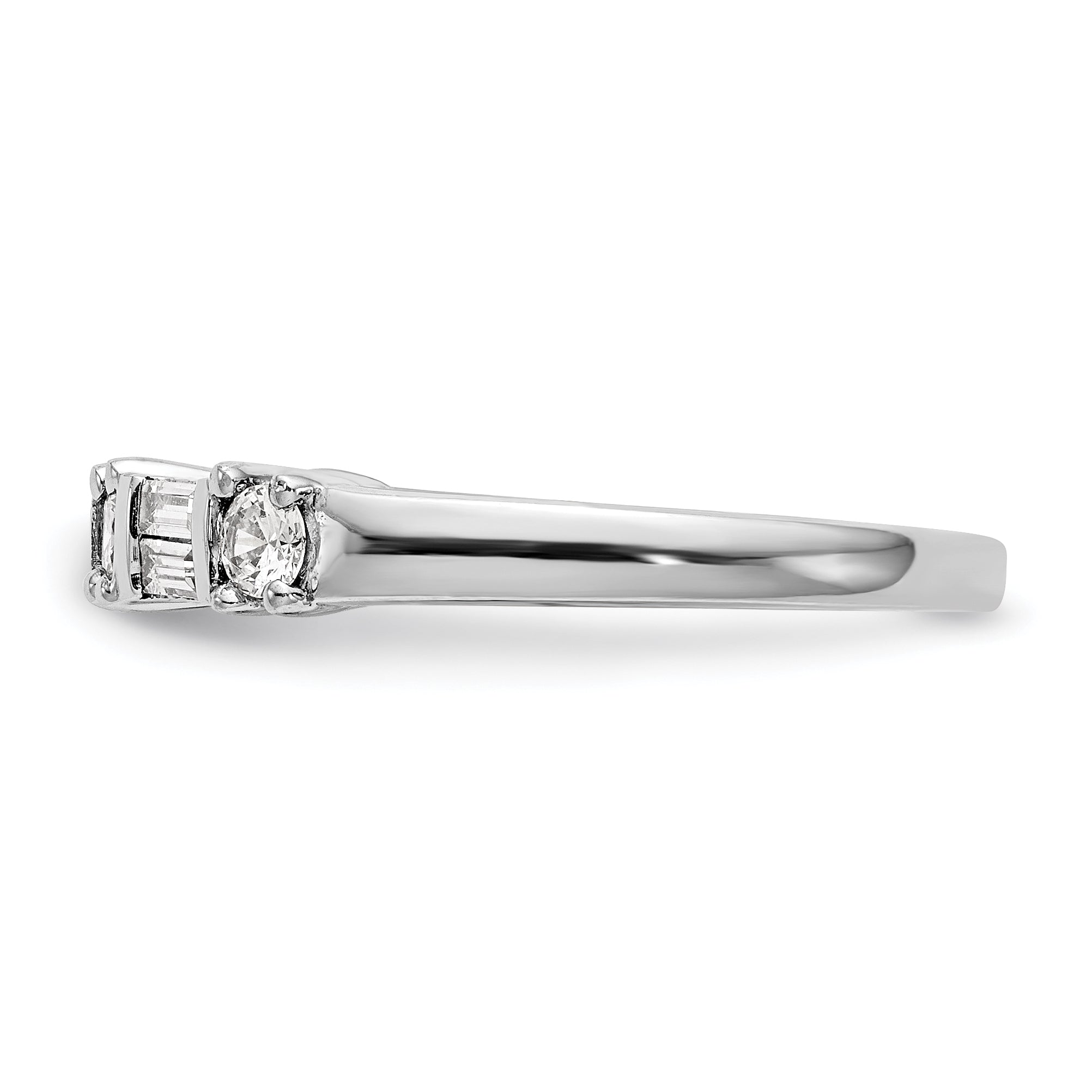 14K White Gold Diamond Band
