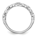 14K White Gold Diamond Band