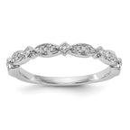 14K White Gold Diamond Band