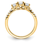 14K VS/SI+ G+ Lab Grown Diamond Complete 3-stone Ring