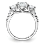 14K WG VS/SI+ G+ Lab Grown Diamond Complete 3-stone Ring