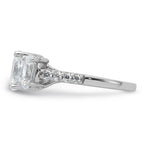 14K WG VS/SI+ G+ Lab Grown Diamond Complete 3-stone Ring