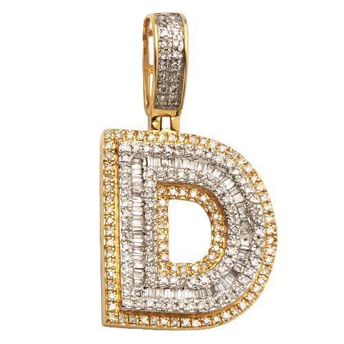 14KY 0.75 CTW DIAMOND INITIAL PENDANT 