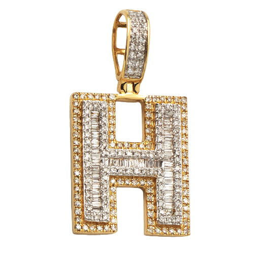 14KY 0.75 CTW DIAMOND INITIAL PENDANT 