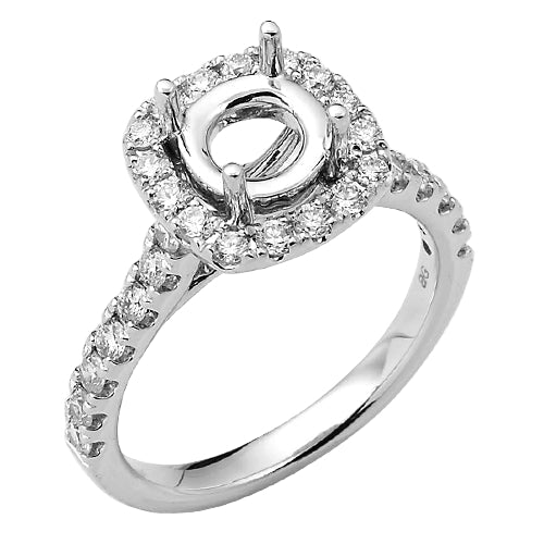 14KW 0.75CTW DIAMOND SEMI MOUNT RING