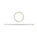 14K Yellow Gold 4 Ct.Tw. Diamond 4 Prong Illusion Tennies Bracelet