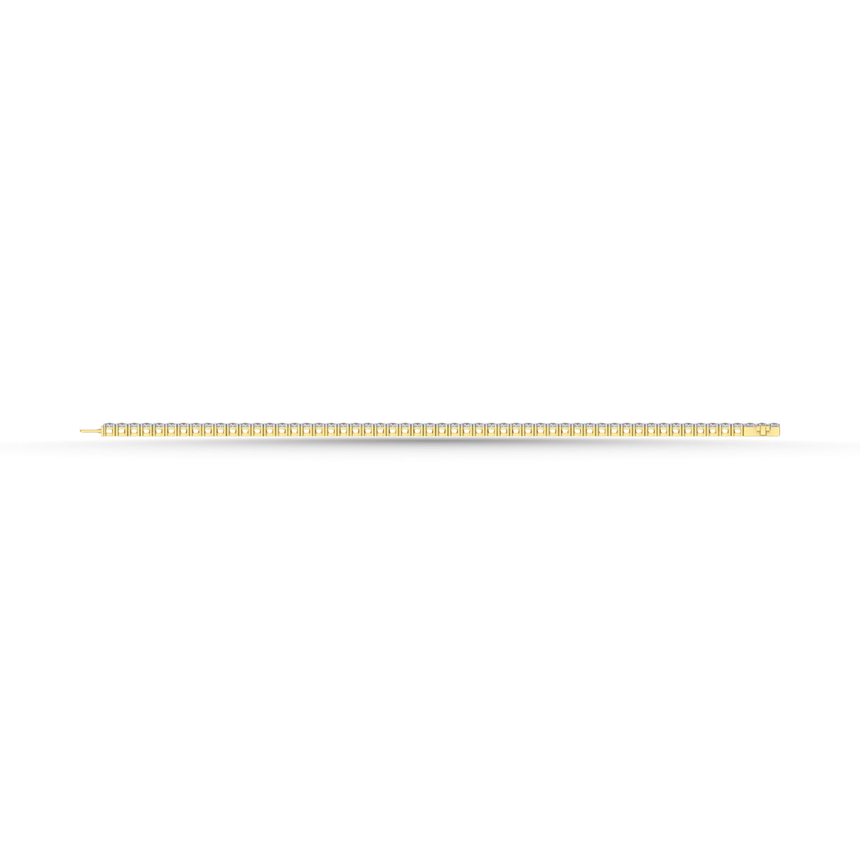 14K Yellow Gold 4 Ct.Tw. Diamond 4 Prong Illusion Tennies Bracelet
