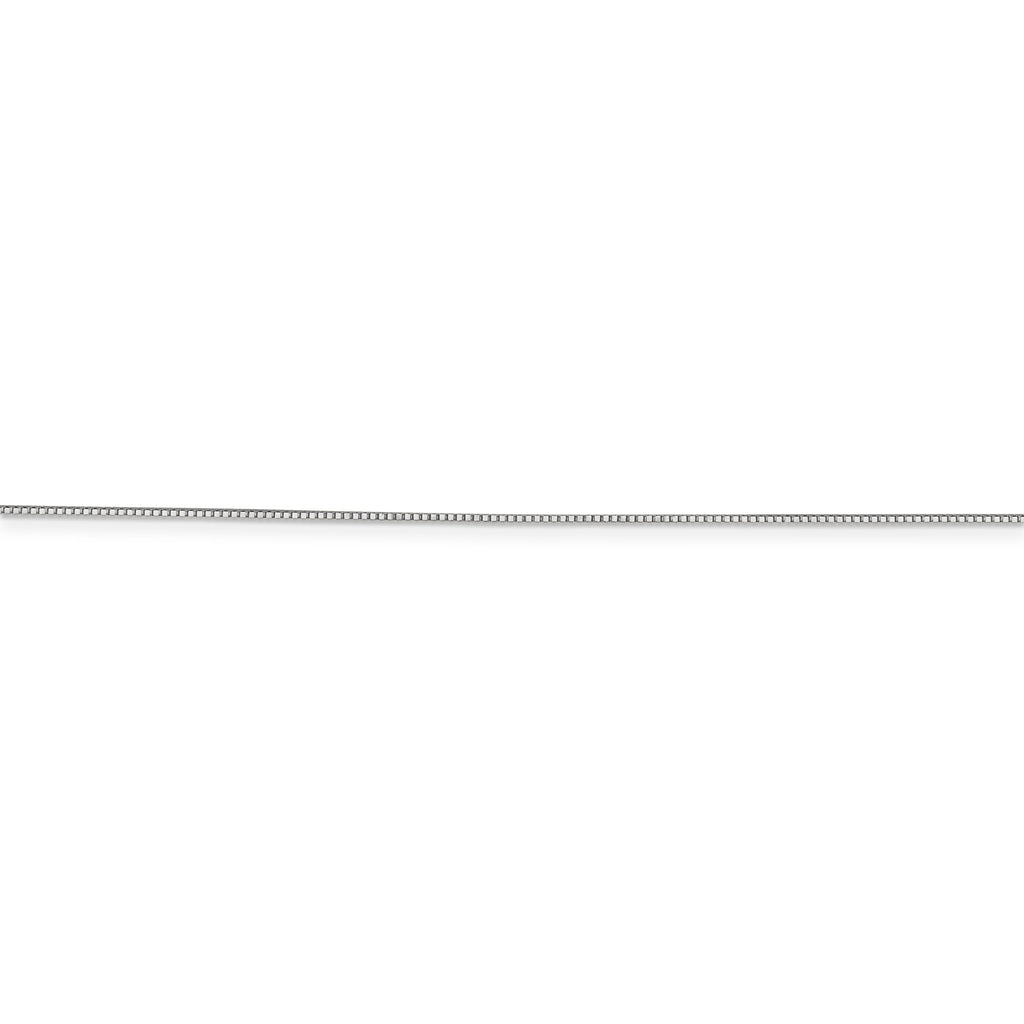 14k WG .7mm Box with Spring Ring Clasp Chain