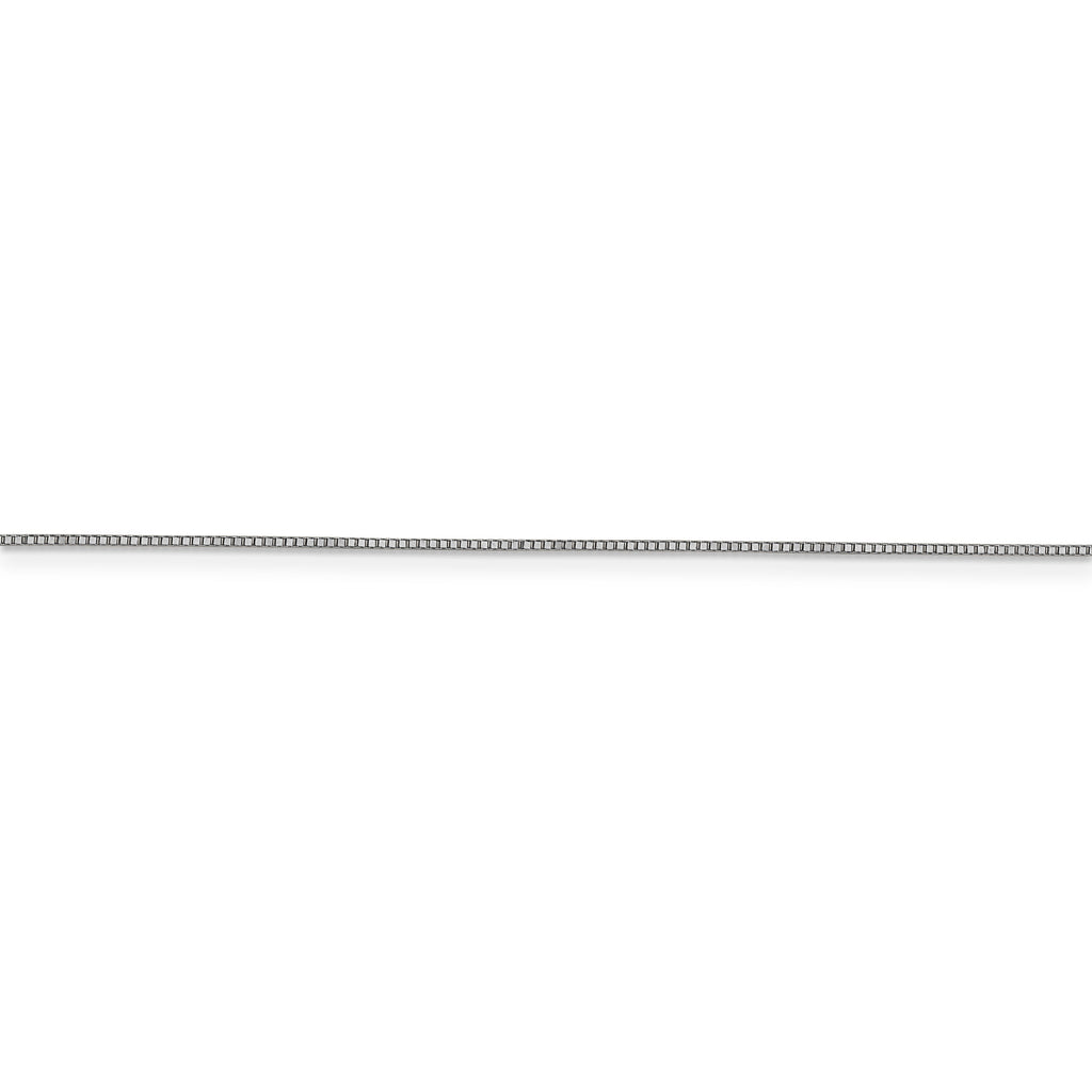 14k WG .7mm Box with Lobster Clasp Chain