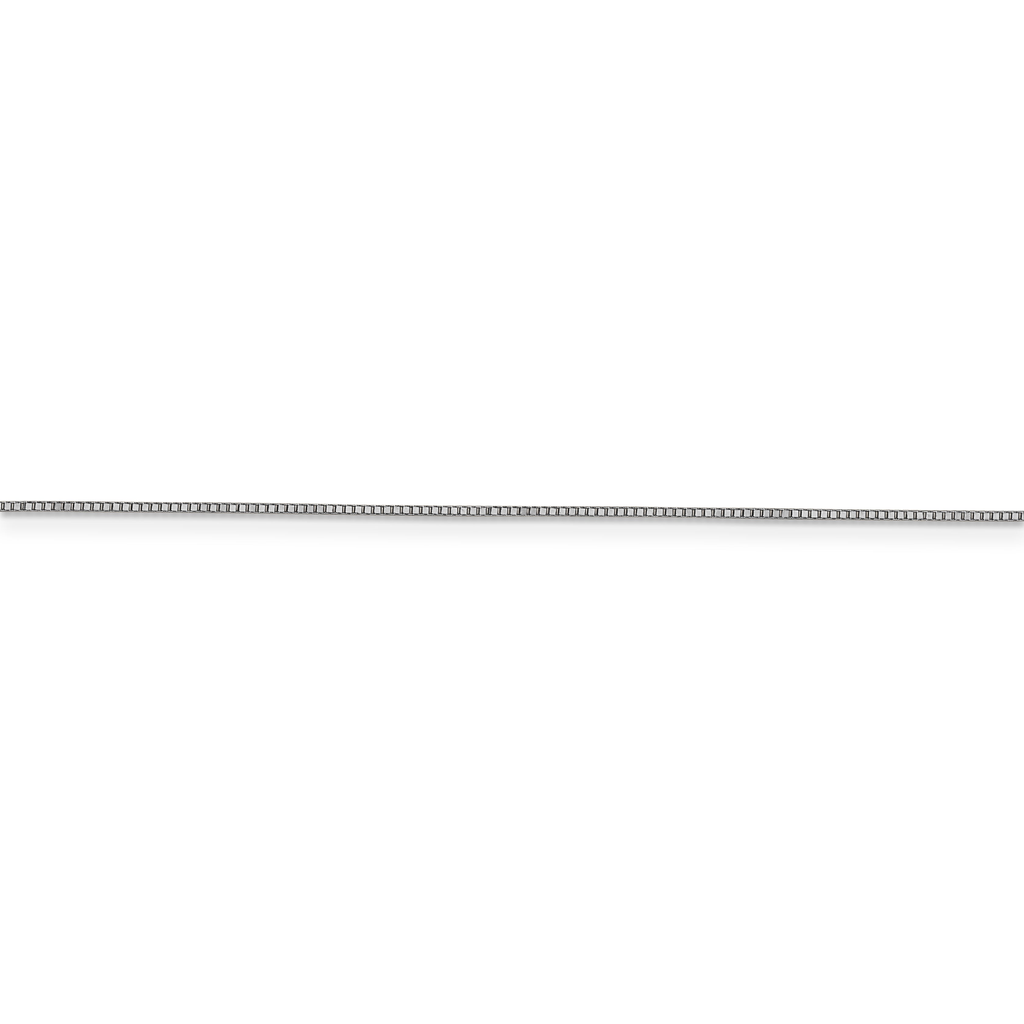 14k WG .7mm Box with Lobster Clasp Chain
